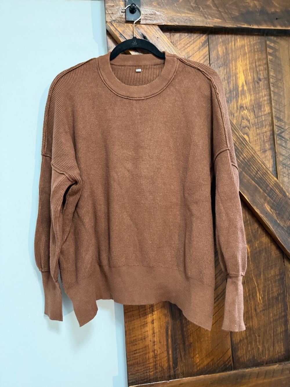 Brown Crew Neck Women’s Sweater
